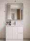 900 Pencil Edge Gloss White Mirror Cabinet (720 Height)