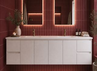 Jessica 1800 Wall Hung  Gloss White Vanity