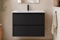 Amber 750 Matte BLACK Wall Hung Vanity