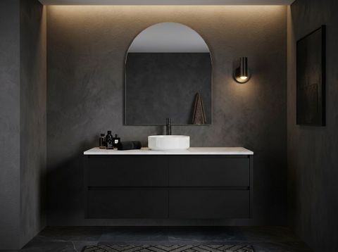 Amber 1500 Matte BLACK Wall Hung Vanity