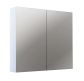 750 Pencil Edge Gloss White Mirror Cabinet (720 Height)