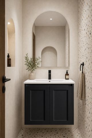 Sophie 600 Matte BLACK Wall Hung Vanity