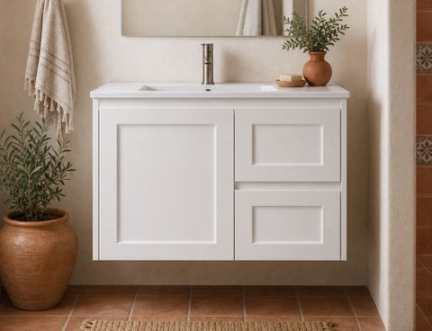 Sophie 750 Matte WHITE Wall Hung Vanity