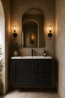 Sophie 750 Matte BLACK Wall Hung Vanity