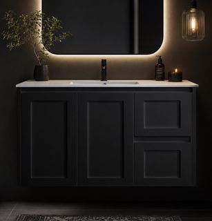 Sophie 900 Matte BLACK Wall Hung Vanity