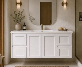 Sophie 1200 Matte WHITE Wall Hung Vanity