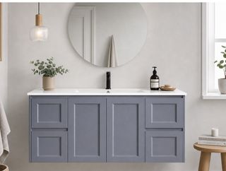 Sophie 1200 Matte GREY Wall Hung Vanity