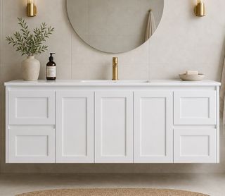 Sophie 1500 Matte WHITE Wall Hung Vanity