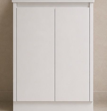CABINET ONLY Sierra 600 Gloss White Slimline Vanity