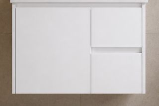 CABINET ONLY Stratus 750 Gloss White Wall Hung Slimline Vanity