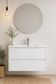 Amber 900 Gloss White Wall Hung Vanity