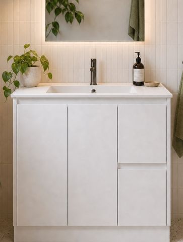 Jessica 900 Gloss White Vanity