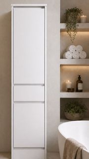 Jessica Gloss White Tall Boy 1800 X 410 X 400