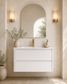 Amber 750 Matte WHITE Wall Hung Vanity