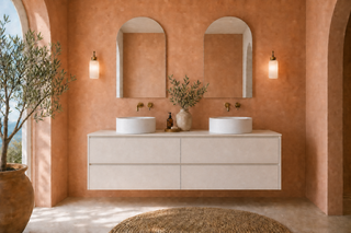 Amber 1800 Gloss White Wall Hung Vanity