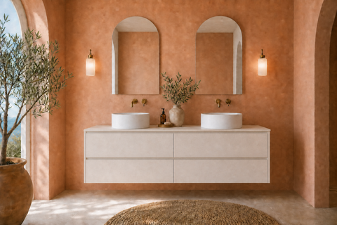 Amber 1800 Gloss White Wall Hung Vanity