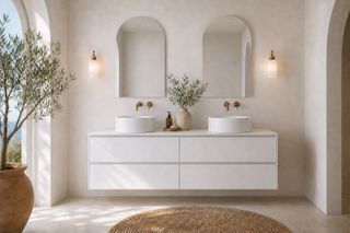 Amber 1800 Matte WHITE Wall Hung Vanity