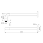 ROUND SHOWER ARM 330MM LENGTH MATTE WHITE
