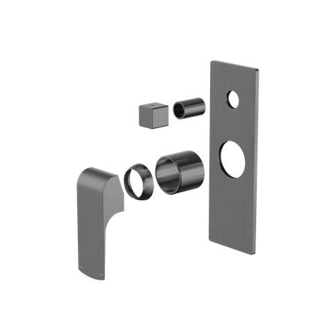 Elgin Shower Mixer With Divertor Trim Kits Only Gun Metal