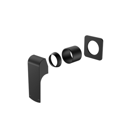 Elgin Shower Mixer Square Back Plate Trim Kits Only Matte Black