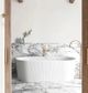 Attica Noosa Fluted 1500 Matte White Bath with Overflow