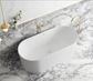 Attica Noosa Fluted 1500 Matte White Bath with Overflow