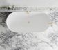 Attica Noosa Fluted 1500 Matte White Bath with Overflow
