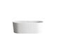 Attica Noosa Fluted 1500 Matte White Bath with Overflow