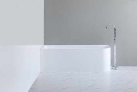 Casey 1400 Gloss White Left Corner Freestanding Bath 1400*725*580mm