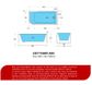 Casey 1500 Gloss White Right Corner Freestanding Bath 1500*725*580mm