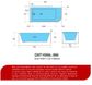 Casey 1500 Matte White Left Corner Freestanding Bath 1500*725*580mm