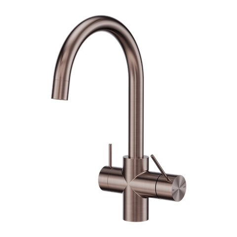 MECCA 3 WAY FILTERED MIXER TAP BRUSHED BRONZE
