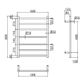 MECCA 240V 7 BAR HEATED TOWEL LADDER MATTE BLACK