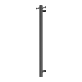 MECCA 240V SINGLE VERTICAL HEATED TOWEL RAIL GUN METAL