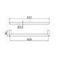 MECCA 240V SINGLE HEATED TOWEL RAIL BRUSHED NICKEL