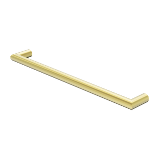 MECCA 240V SINGLE HEATED TOWEL RAIL BRUSHED GOLD