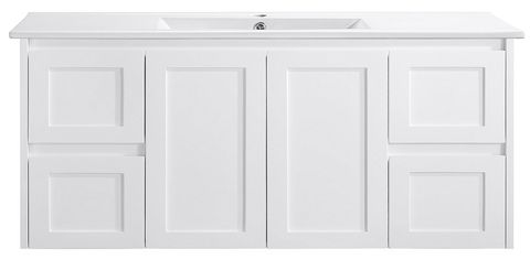 Sophie 1200 Matte WHITE Wall Hung Vanity