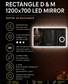 Vivian Clive Rectangle D & M 1200 x 700 LED Mirror