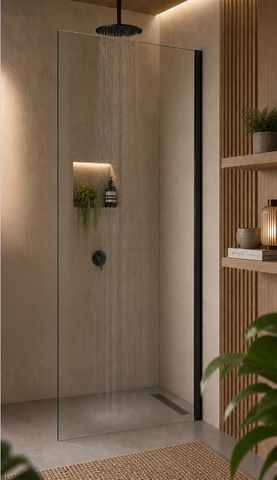 Frameless 850x2090x10mm Tempered Glass Panel (No holes or cut outs)