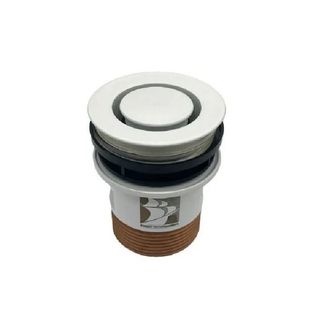 P&W Brass Bath Pop Down 40mm Gloss White