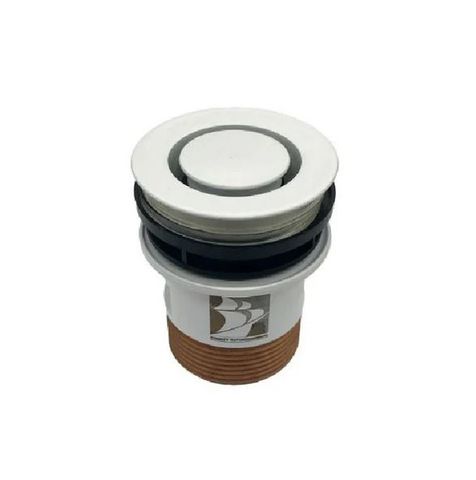 P&W Brass Bath Pop Down 40mm Gloss White
