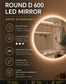 Vivian Clive Round D 600 LED Mirror