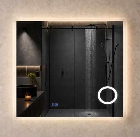 Vivian Clive Rectangle D & M 750 x 700 LED Mirror