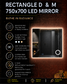 Vivian Clive Rectangle D & M 750 x 700 LED Mirror