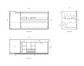 Byron 1200x460x550 Wall Hung  Black Oak Cabinet only