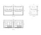 Byron 1200x460x550 Double Wall Hung  Black Oak Cabinet Only