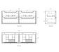 Byron 1500x460x550 Wall Hung  Black Oak Cabinet Only