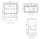 Leg For BYRON 750X450 Natural Oak Vanity