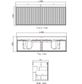 MARLO 1500x460x550 Wall Hung Matte Black Cabinet Only