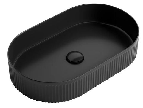 Kensington 580X360x100 Oval Basin MATTE BLACK